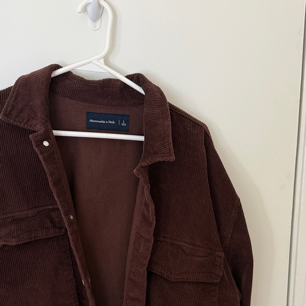 Abercrombie & Fitch Men's Dark Brown Corduroy Jacket